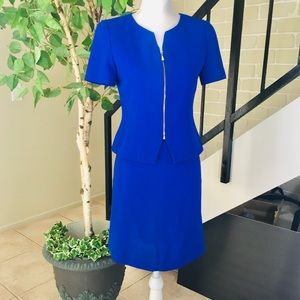 Ann Klein cobalt blue 2 piece suit: Extra Small